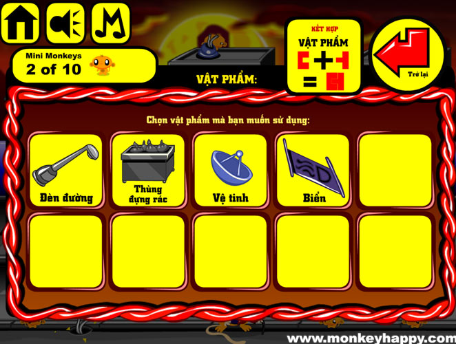 Ghép hoặc sử dụng các vật phẩm.