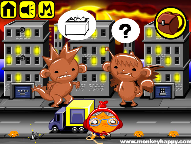 Tìm các vật phẩm cho hai chú khỉ khổng lồ. 