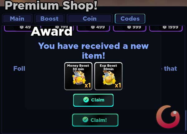 Nhận thưởng đổi code