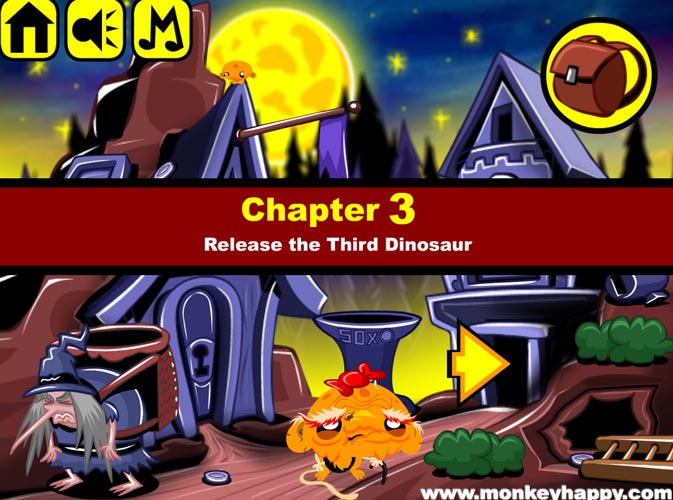 Chơi game Chú khỉ buồn: Giải cứu Khủng long bay - GameVui.vn