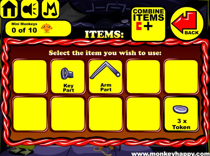 Ghép hoặc sử dụng các vật phẩm khác nhau.