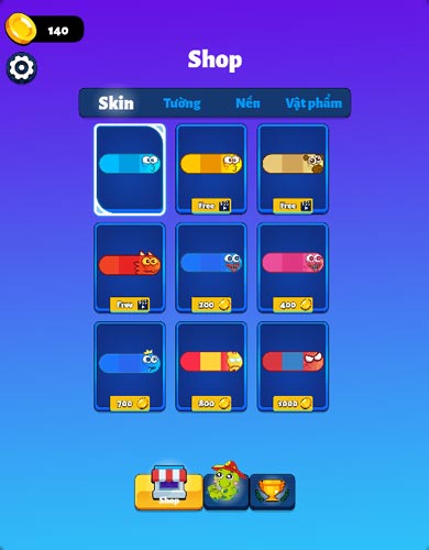 Rất nhiều mẫu Skin nhân vật có trong Shop cửa hàng