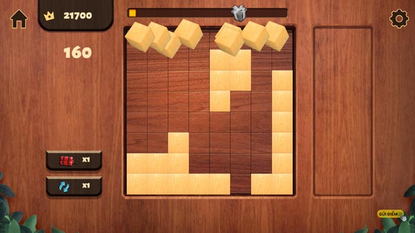 Xếp các mảnh gỗ theo hàng dọc hoặc ngang để ghi điểm