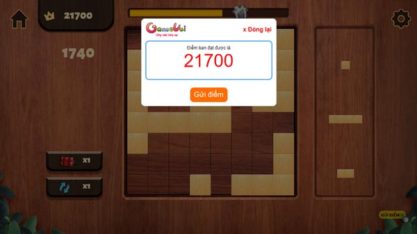 Gửi điểm để so sánh với những người chơi khác trên GameVui