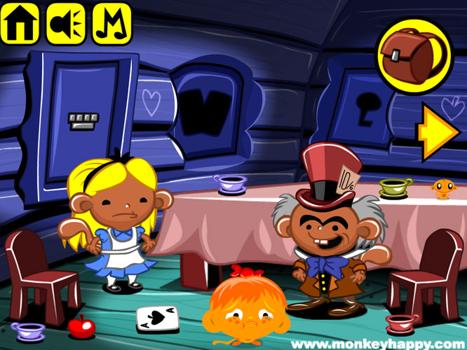 Chơi game Chú khỉ buồn: Alice ở xứ sở thần tiên - GameVui.vn