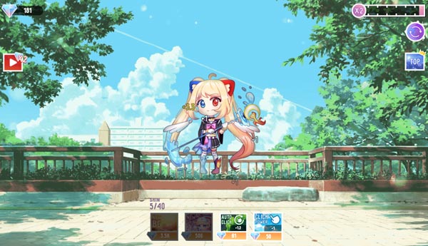 Nâng cấp các chỉ số Click để mở khóa nhân vật và phong cảnh nền