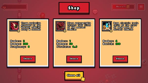 Nhận nâng cấp kỹ năng Skill mỗi khi nhặt đủ kim cương