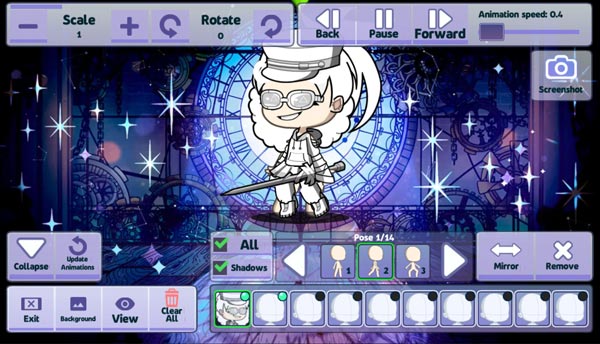 Chế độ Studio để người cơi tạo ra những nhân vật Gacha thật sinh động