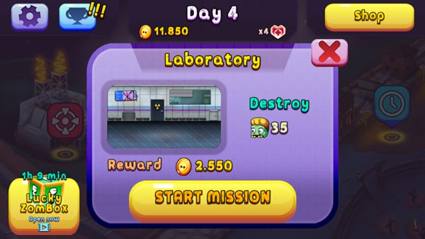 Mỗi cấp độ là 1 nhiệm vụ khác nhau