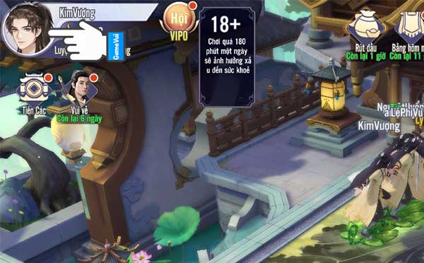 Nhấn vào ảnh đại diện