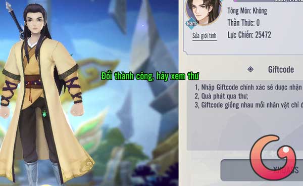 Đổi thành công, hãy xem thư