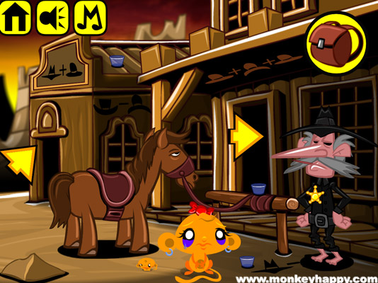 Chơi game Chú khỉ buồn miền Viễn Tây 2 - GameVui.vn