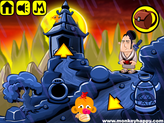 Chơi game Chú khỉ buồn: Tìm Ninja - GameVui.vn