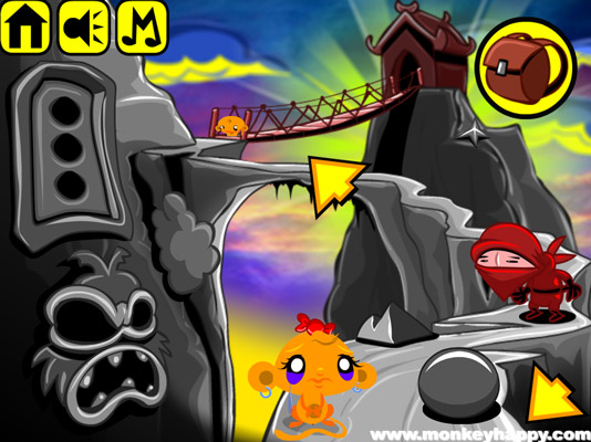 Chơi game Chú khỉ buồn: Tìm Ninja 3 - GameVui.vn