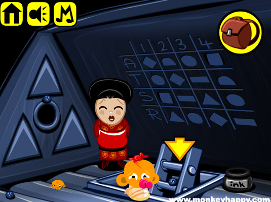 Dựa vào các manh mối trên bức tường để giải đố.