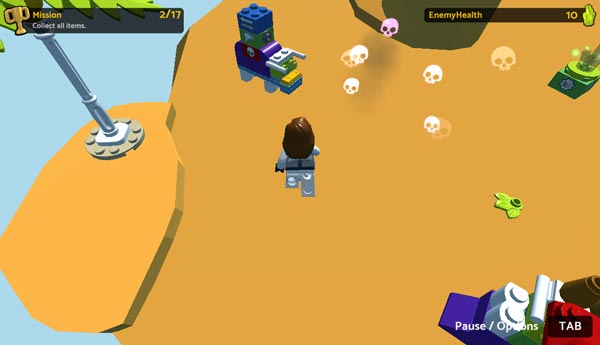 Điều khiển nhân vật di chuyển khéo léo và thu thập vật phẩm