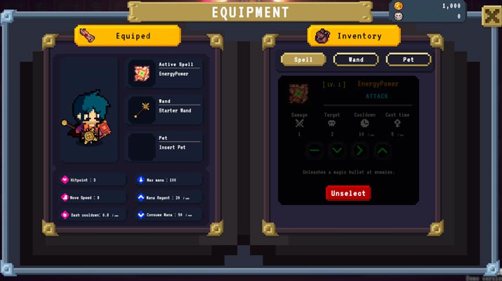 Hệ thống trang bị đa dạng.