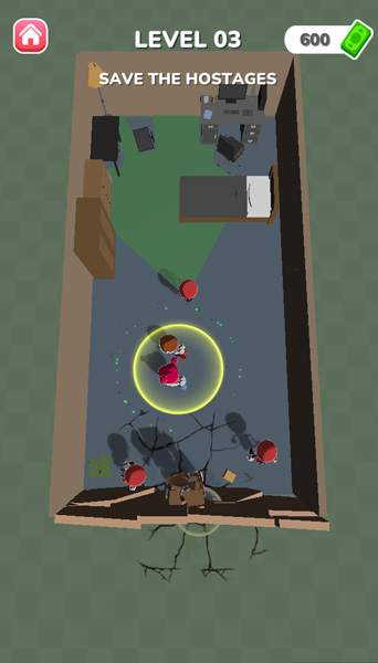 Sử dụng sức mạnh để đánh bại kẻ thù nhưng hãy tránh con tin ra bạn nhé.