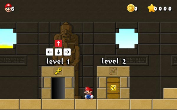 Lựa chọn level để bắt đầu chuyến phiêu lưu