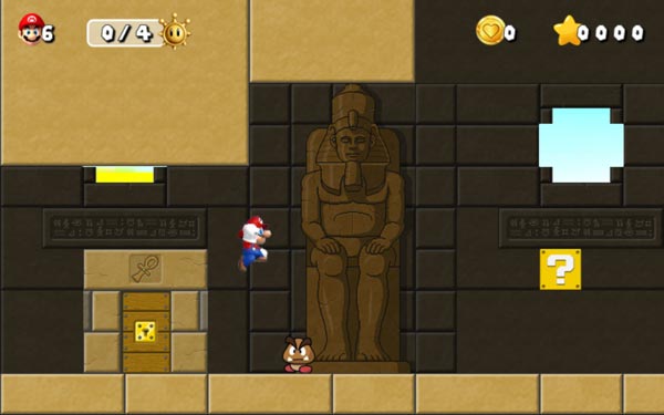 Điều khiển Mario nhảy lên và tránh những con quái vật