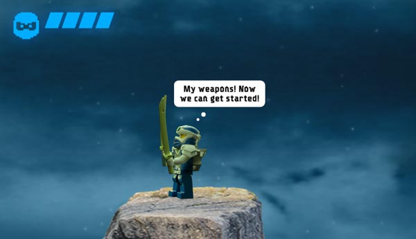 Tìm kiếm vũ khí cho nhân vật NinjaGo