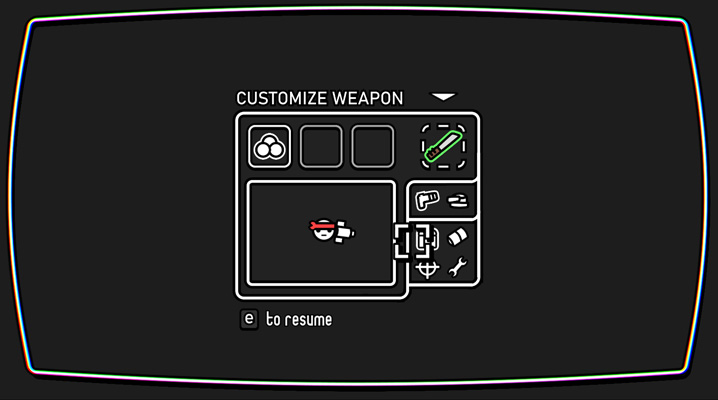 Nâng cấp và lựa chọn vũ khí khác nhau.