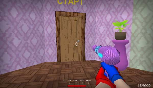 Điều khiển nhân vật tay súng di chuyển trong rạp xiếc