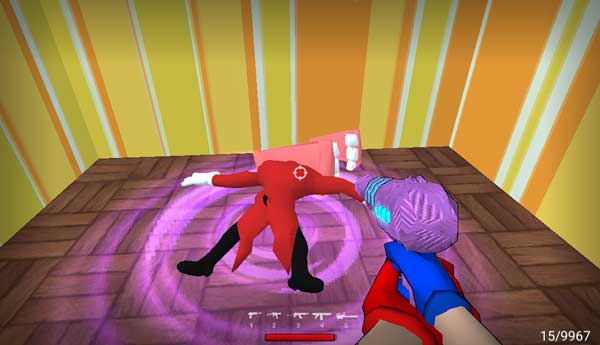 Bấm phím Space ở những vùng dịch chuyển để nhảy lên cao