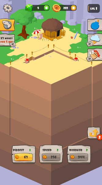 Nhấn liên tục để tăng tốc làm việc cho công nhân của bạn.