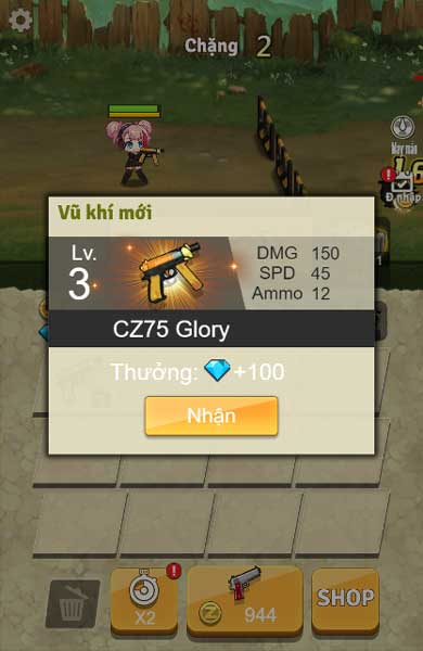 Hợp nhất những loại vũ khí giống nhau để tạo ra súng cấp độ cao hơn