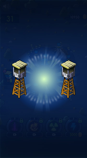 Ghép các tháp có cùng cấp để được tháp mới có cấp cao hơn và mạnh hơn.