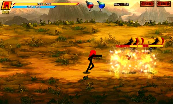 Điều khiển tướng Tam Quốc Stickman đi chiến đấu