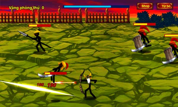 Chế độ phòng thủ với tướng Hoàng Trung bắn cung từ xa