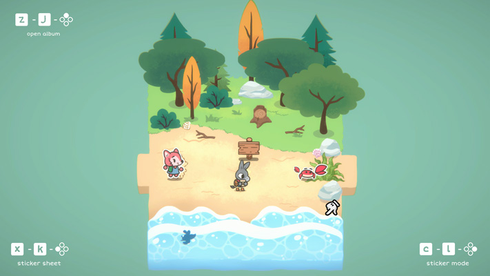 Đặt các hình dán nhân vật vào nơi trên bản đồ để họ giúp bạn.