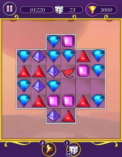 Đổi vị trí các viên kim cương với nhau