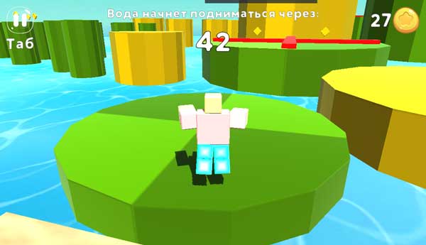 Điều khiển nhân vật chính Obby Parkour lên những vùng đất cao hơn