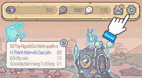 Chạm mục Cài Đặt