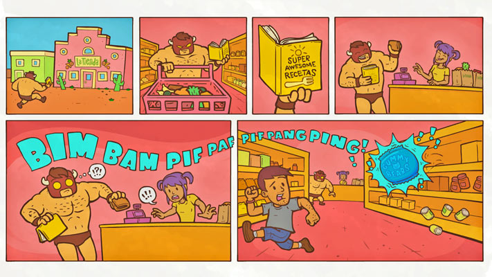 Đánh bại các quái vật kẹo.