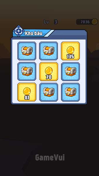 Nhận thưởng hòm kho báu với rất nhiều xu vàng