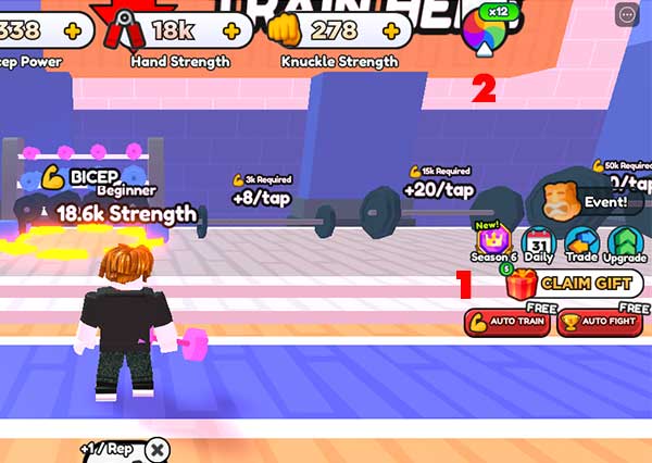 Nhận phần thưởng miễn phí trong Arm Wrestle Simulator