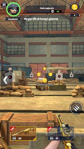 Luyện tập kỹ năng chiến đấu trong phần Huấn luyện