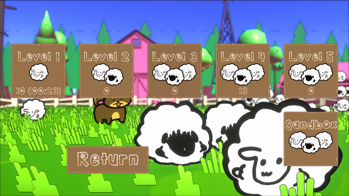 Game có 5 màn chơi với độ khó khác nhau.