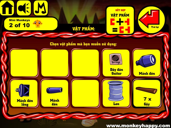 Ghép hoặc sử dụng các vật phẩm.