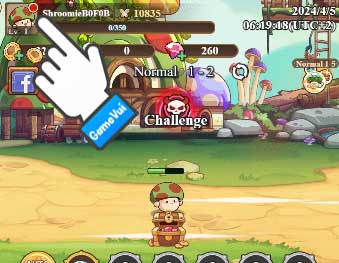 Chạm vào avatar nhân vật