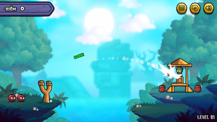 Chỉnh góc bắn để giúp đánh bại toàn bộ Zombies.