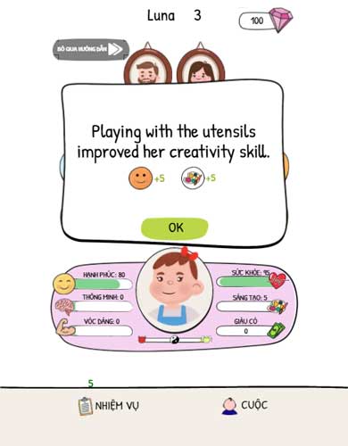 Mỗi lựa chọn sẽ có ảnh hưởng nhất định đến tương lai của nhân vật