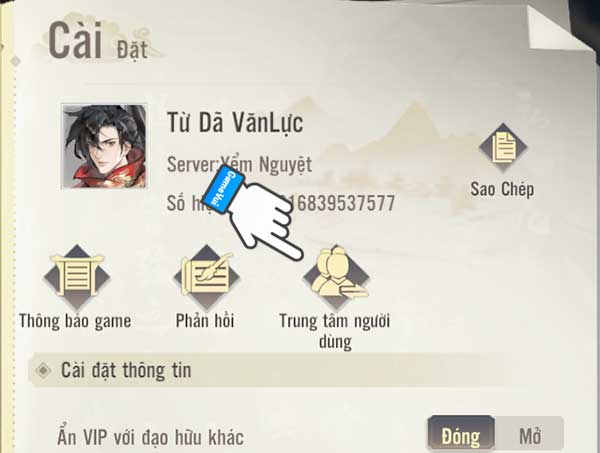 Chọn Trung Tâm Người Dùng