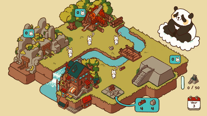 Cùng xây dựng thị trấn cùng các bạn thỏ.