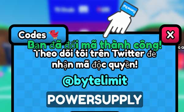 Bạn đã đổi code thành công