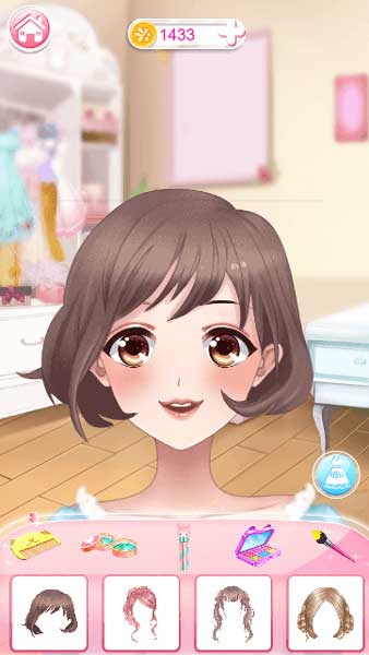 Trang điểm, chọn kiểu tóc, kiểu mắt, môi...